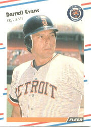 1988 Fleer Baseball Cards      054      Darrell Evans
